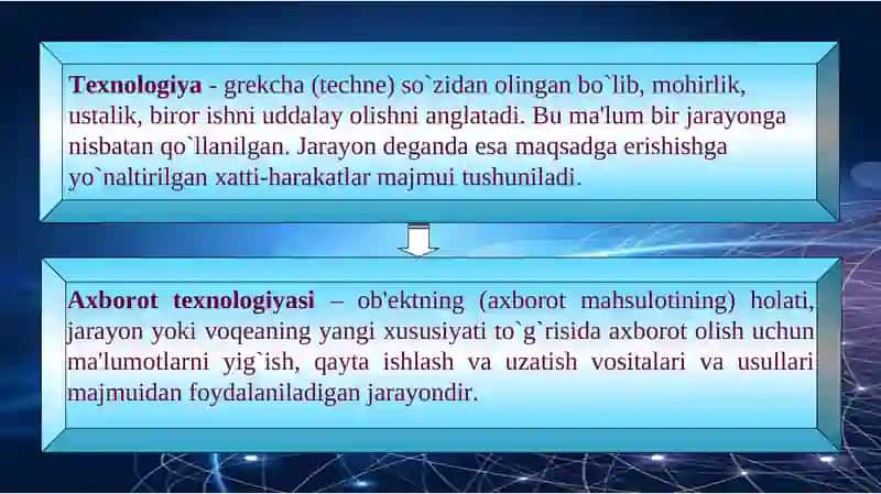 MA`RUZA. “AXBOROT TEXNOLOGIYA-LARINING INFRATUZILMALARI” 4
