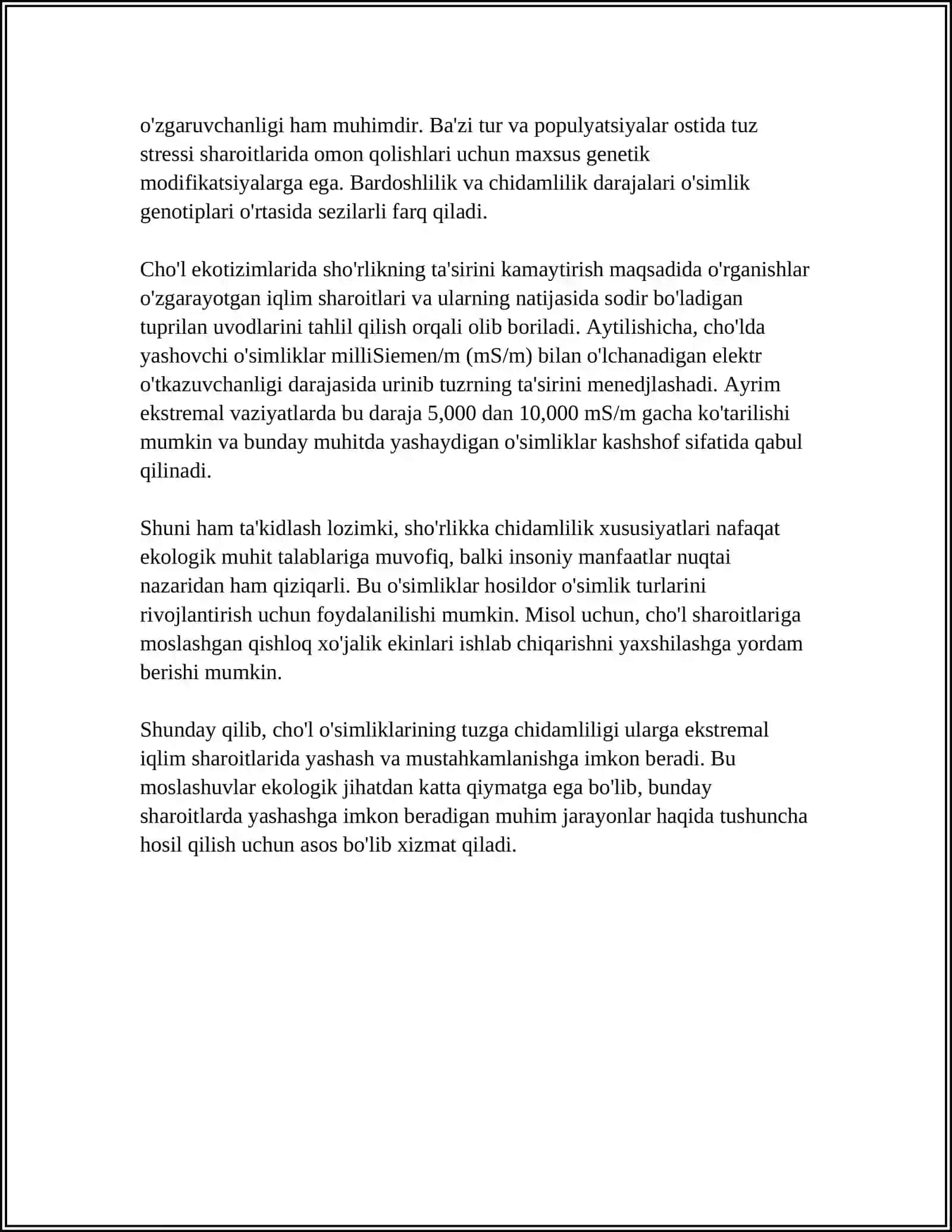 KSEROFIT ÒSIMLIKLARNING YASHASH MUHITIGA MOSLASHUVCHANLIGI 4