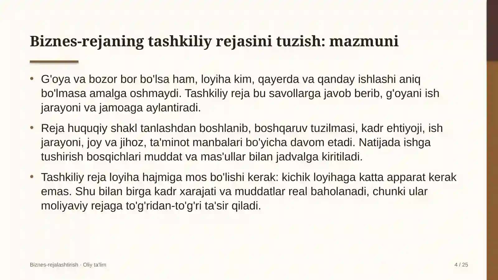 yoshlar turizmida biznes rejaning tashkiliy rejasini tuzish 8571 4