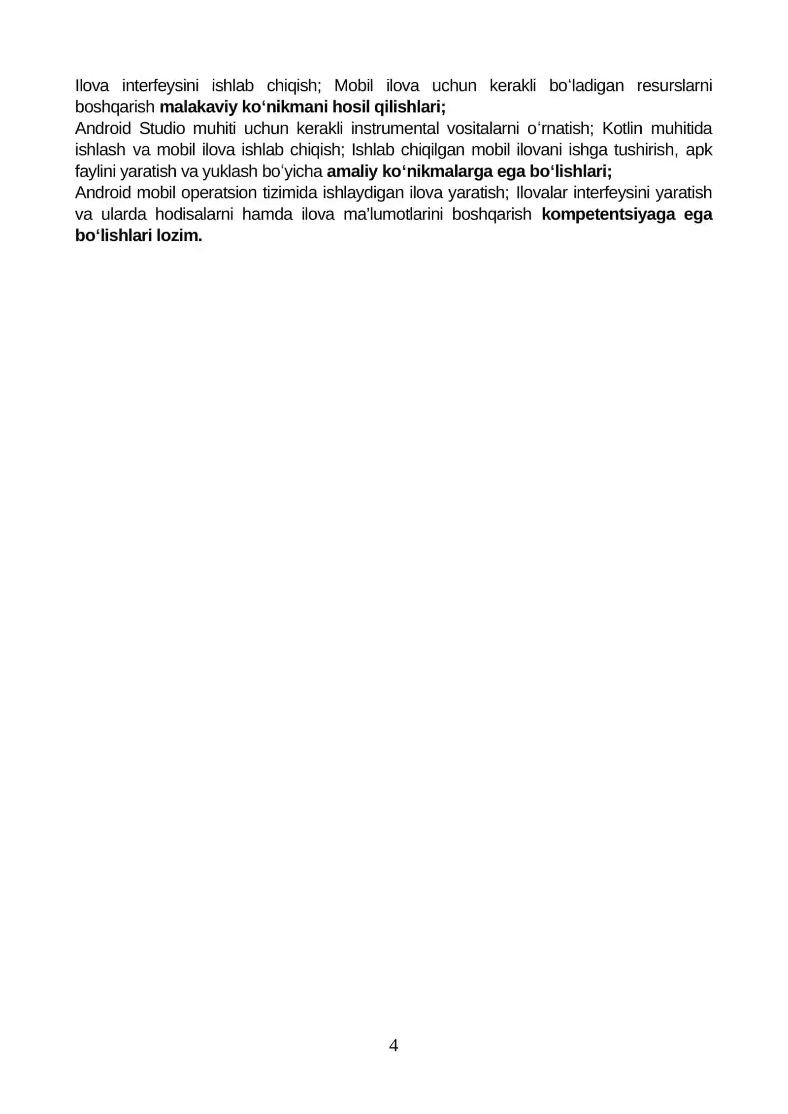 MOBILE APPLICATION DEVELOPMENT 4