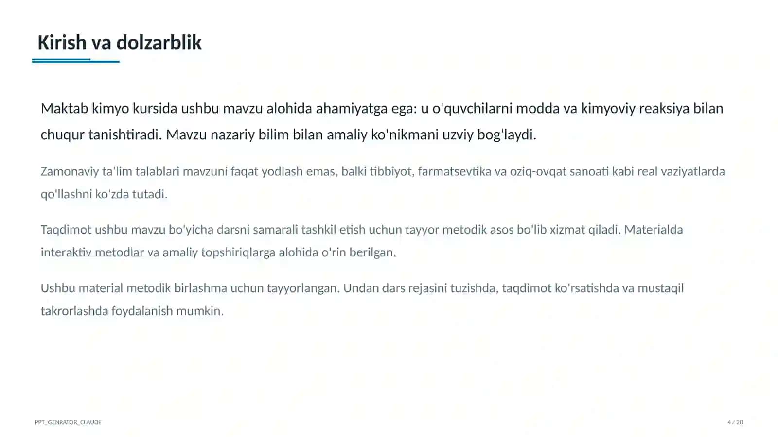 Moddalar va ularning xossalari: sof modda va aralashma (7-sinf) 4