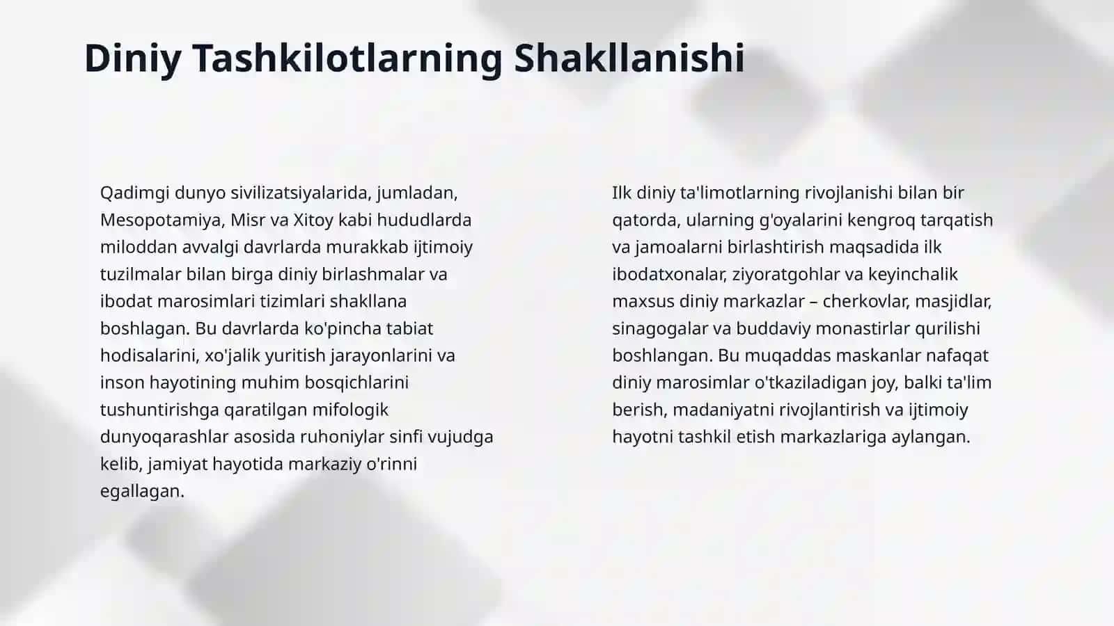 Xalqaro Diniy tashkilotlar tarixi va ularning barqaror rivojlanish maqsadlariga erishishdagi ahamiyati 4