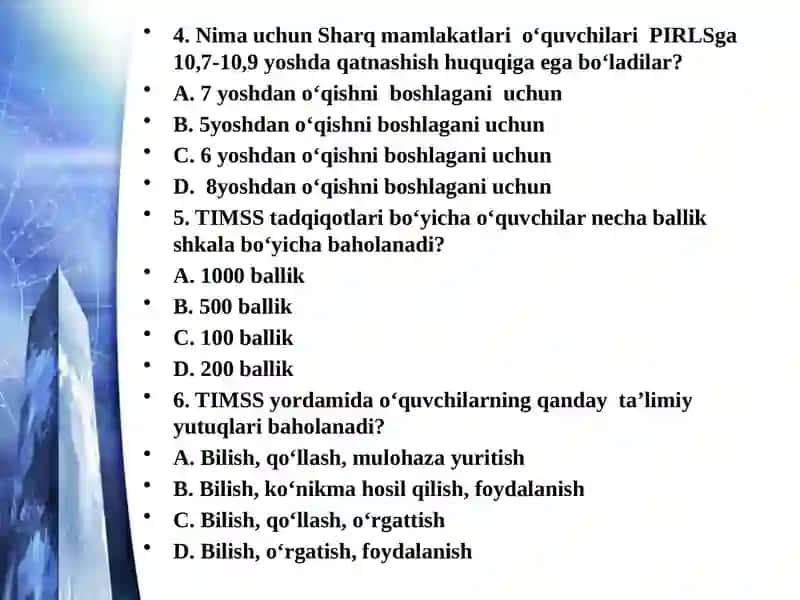 PISAxalqaro baholash 4