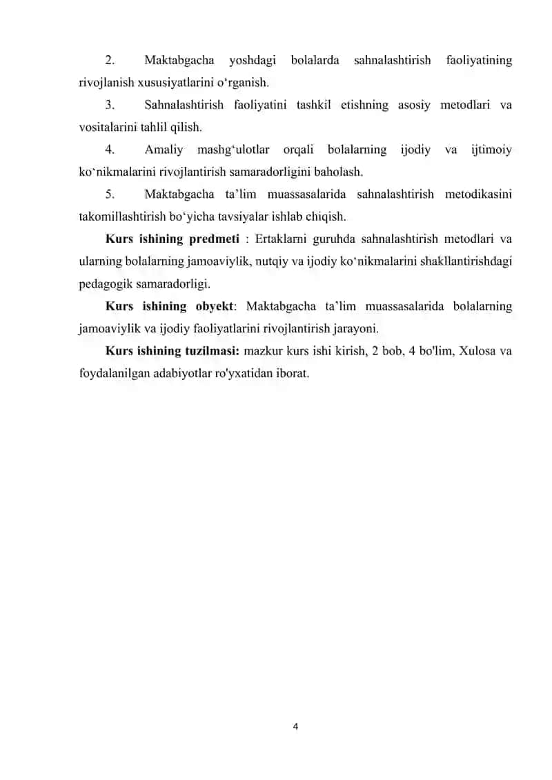 Maktabgacha ta'lim muassasasida sahnalashtirish faoliyatini tashkil etish metodlari 4
