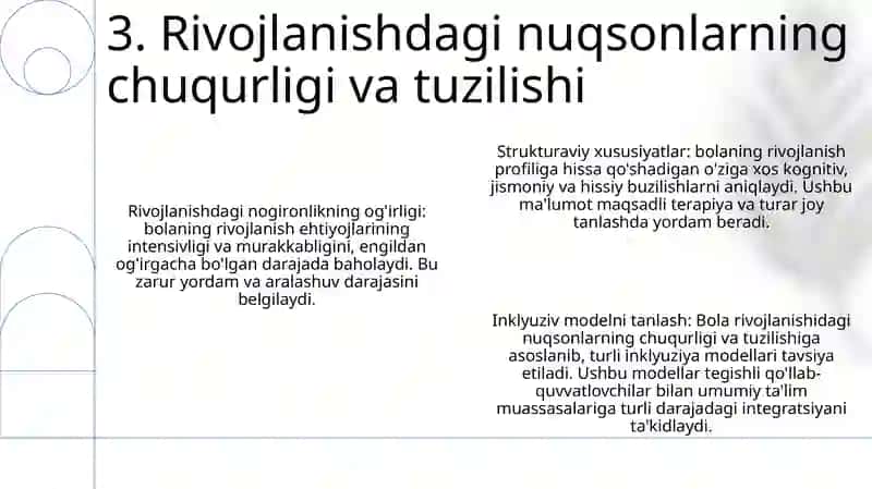 Rivojlanish buzilishi va inklyuziya modellari 4