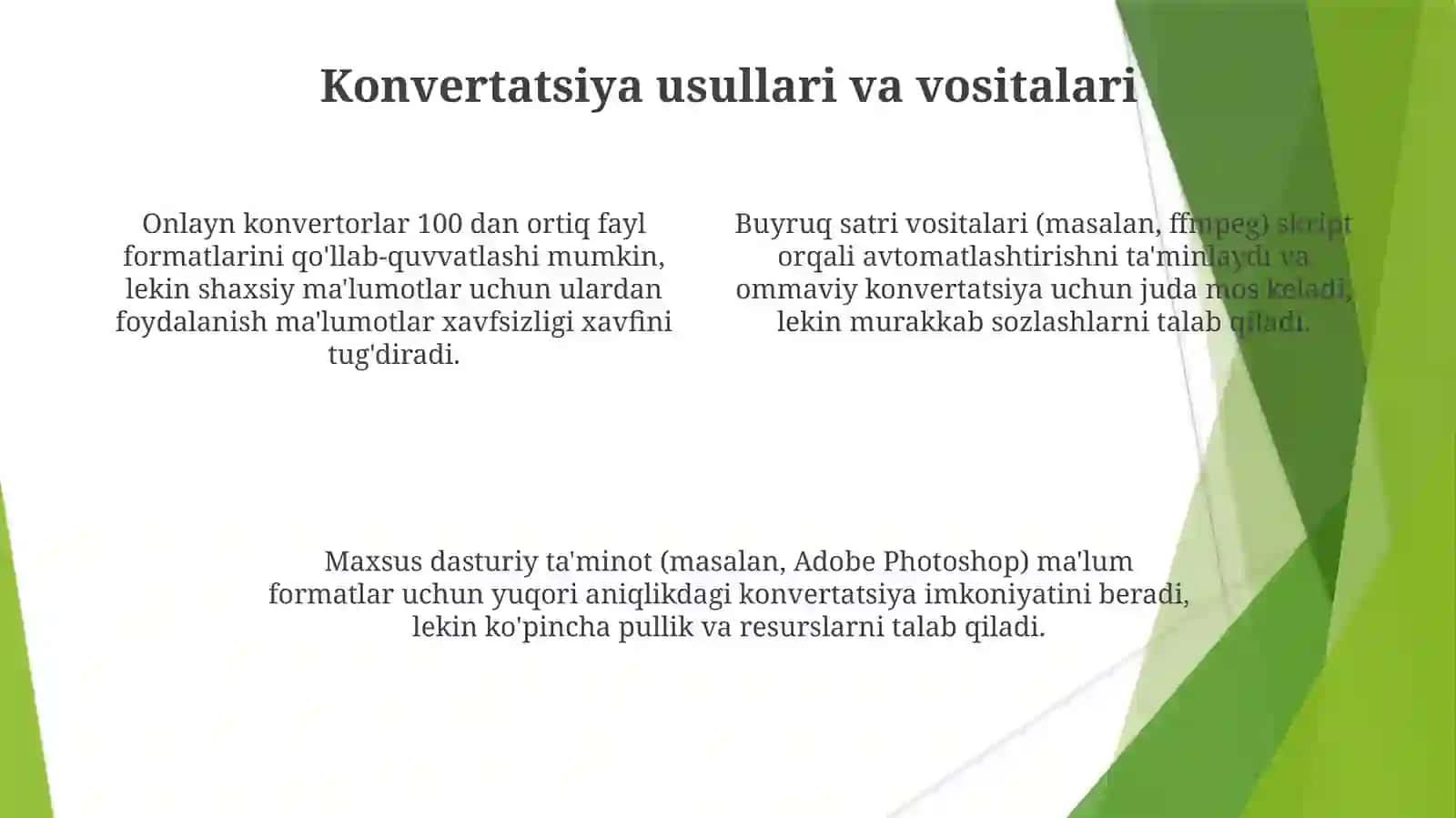Konvertatsiya va fayl formatlari 4