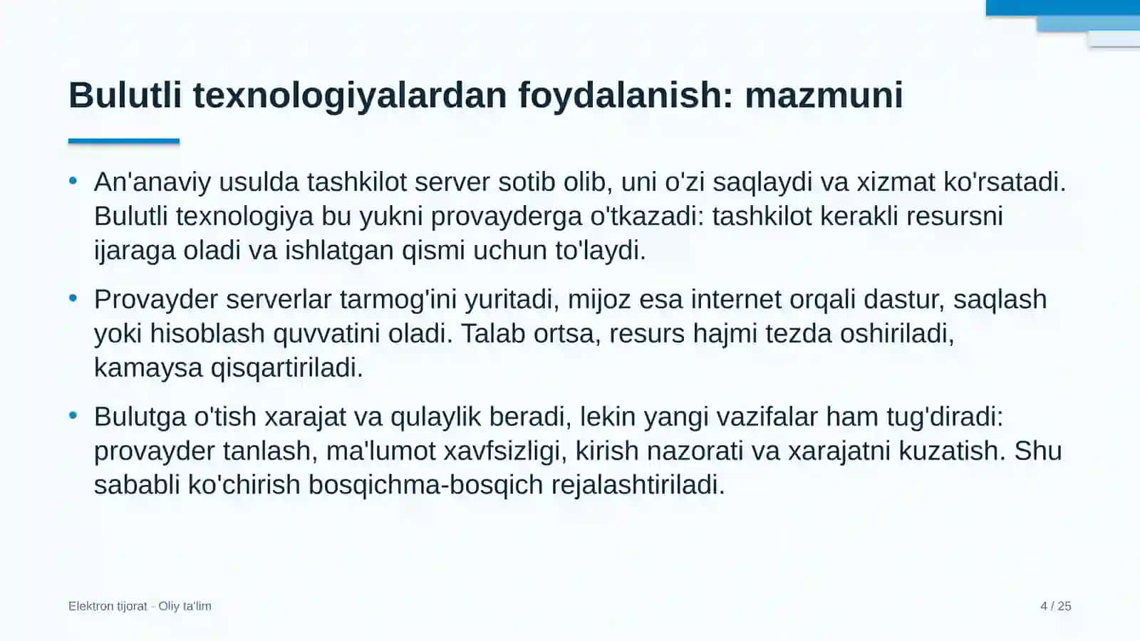 qurilish montaj boshqarmalarida bulutli texnologiyalardan foydalanish 2105 4