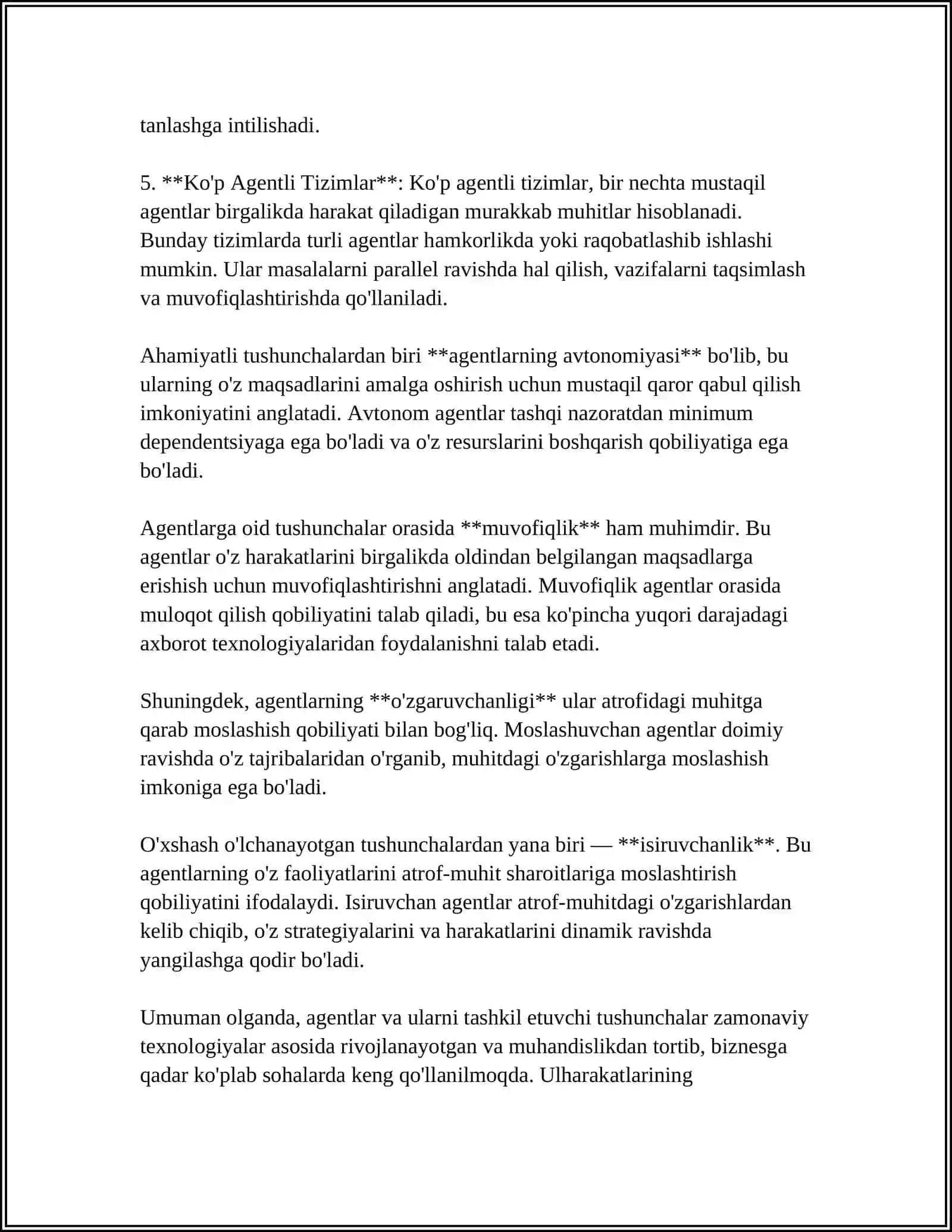 AGENTLARNING ISHLASH PRINSIPLARI VA PARAMETRLARI 4