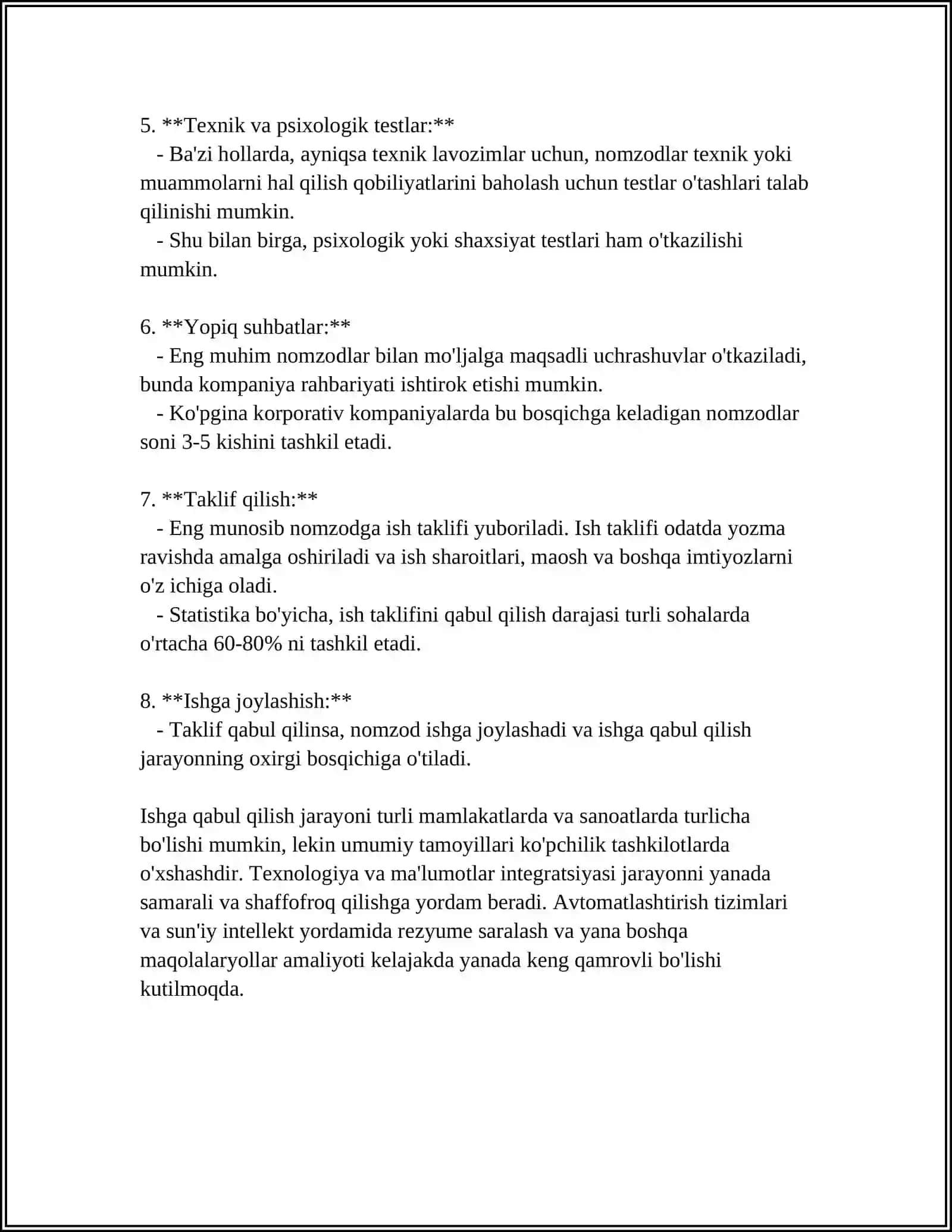 KARXONALAR BUTUN HAYOTI DAVOMIDA XODIMLARNI YOLLASH KERAK 4