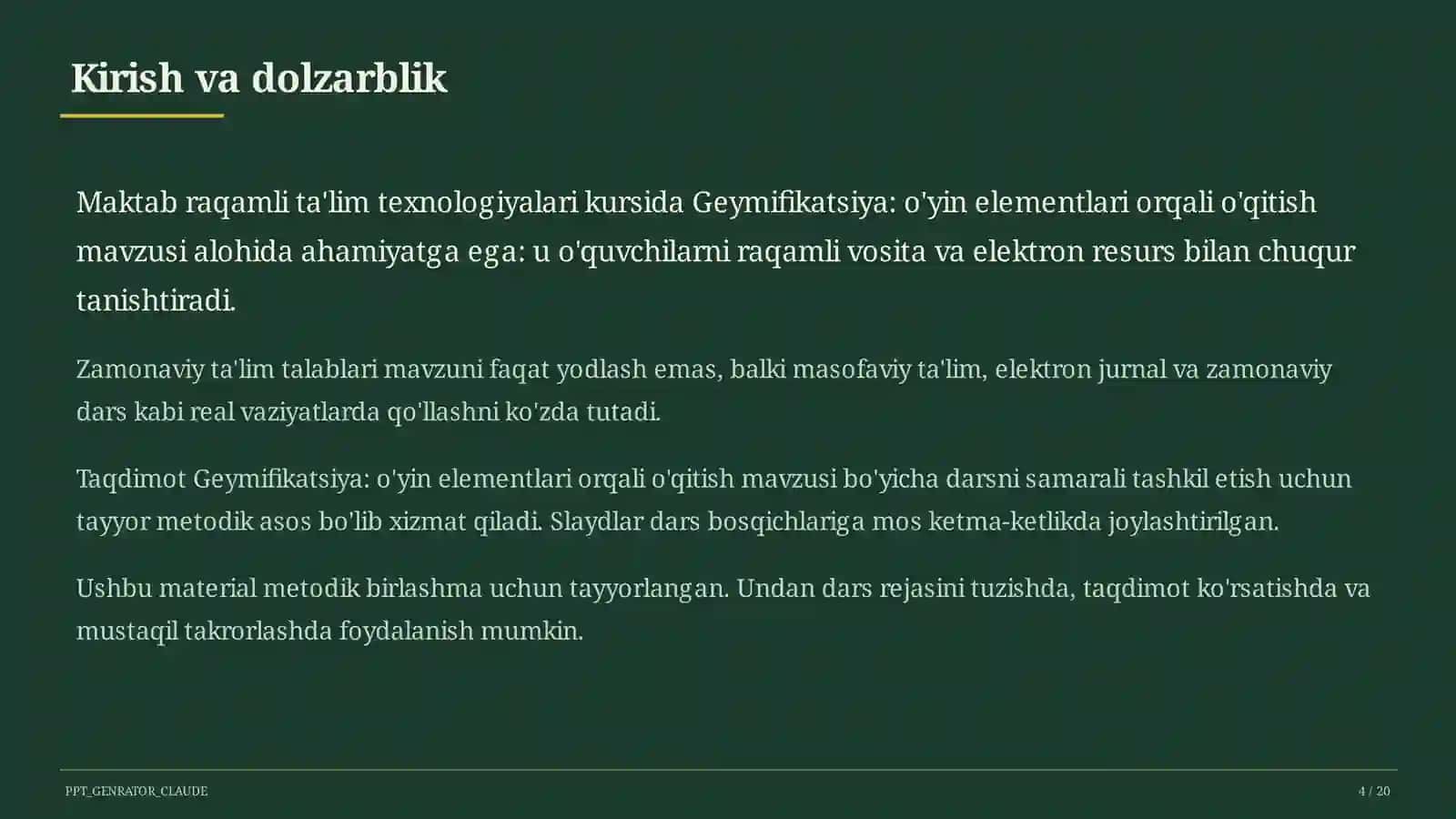 Geymifikatsiya: o'yin elementlari orqali o'qitish 4