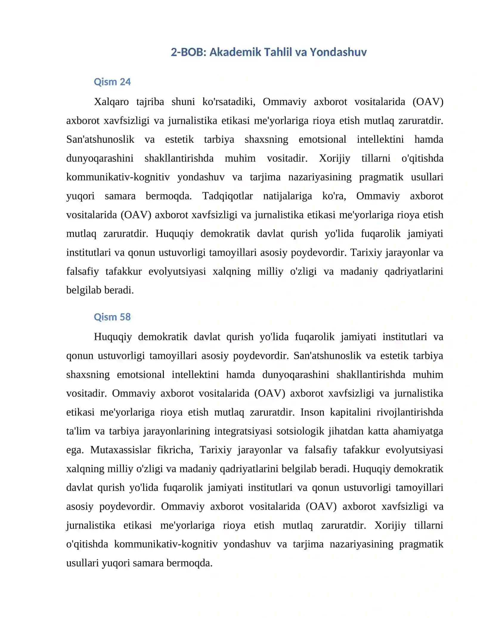 TELEJURNALISTIKA - AMALIY TOPSHIRIQLAR 4