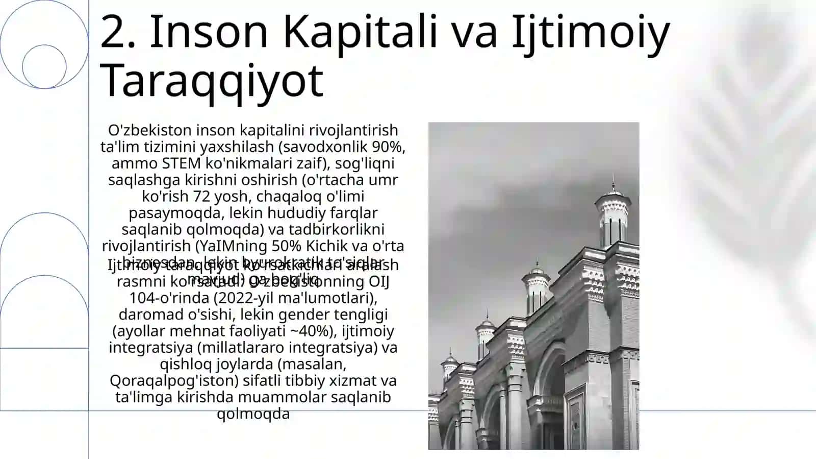 O'zbekiston ijtimoiy iqsodiy rivojlanishi 4
