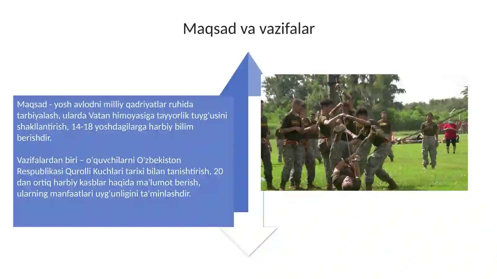 Harbiy-vatanparvarlik tarbiyasini rejalashtirishgaqo‘yilgan talablar 4