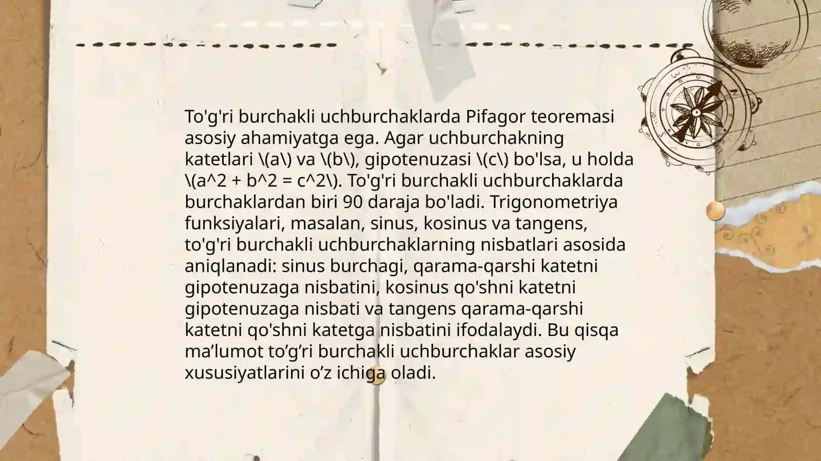 Uchburchaklar 4
