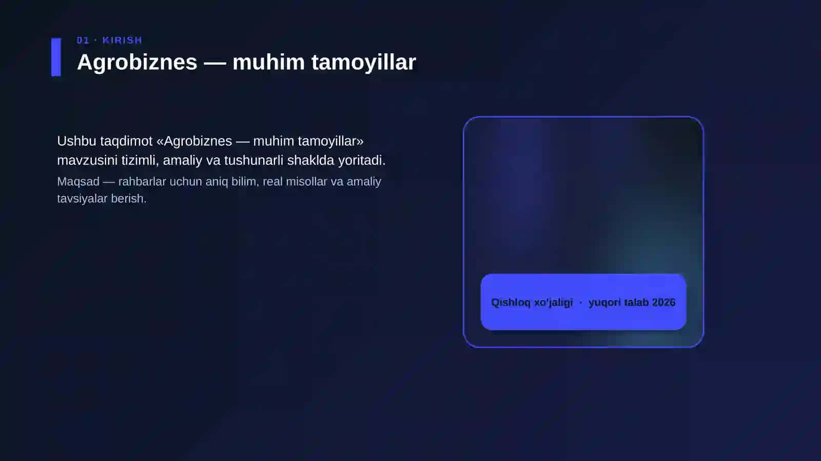 Agrobiznes — muhim tamoyillar 4