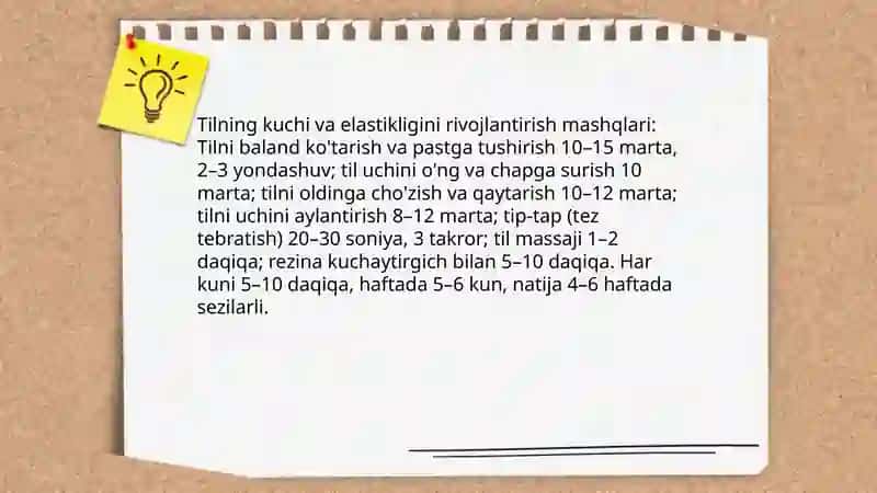 Artikulatsiya mashqlari 4