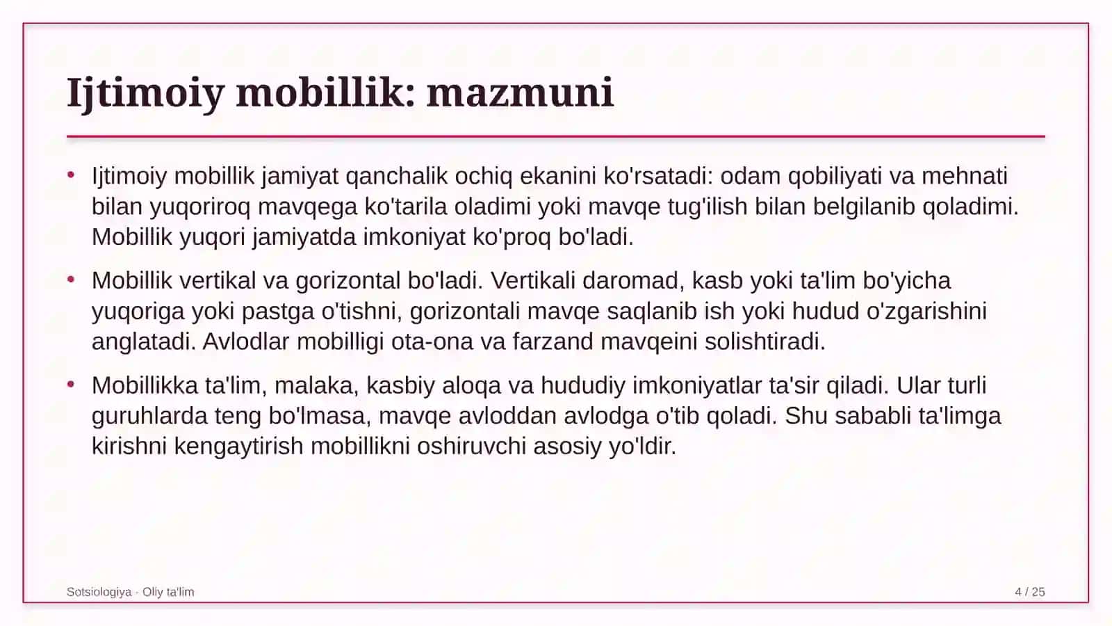 Buyum bozorlarida ijtimoiy mobillik 4