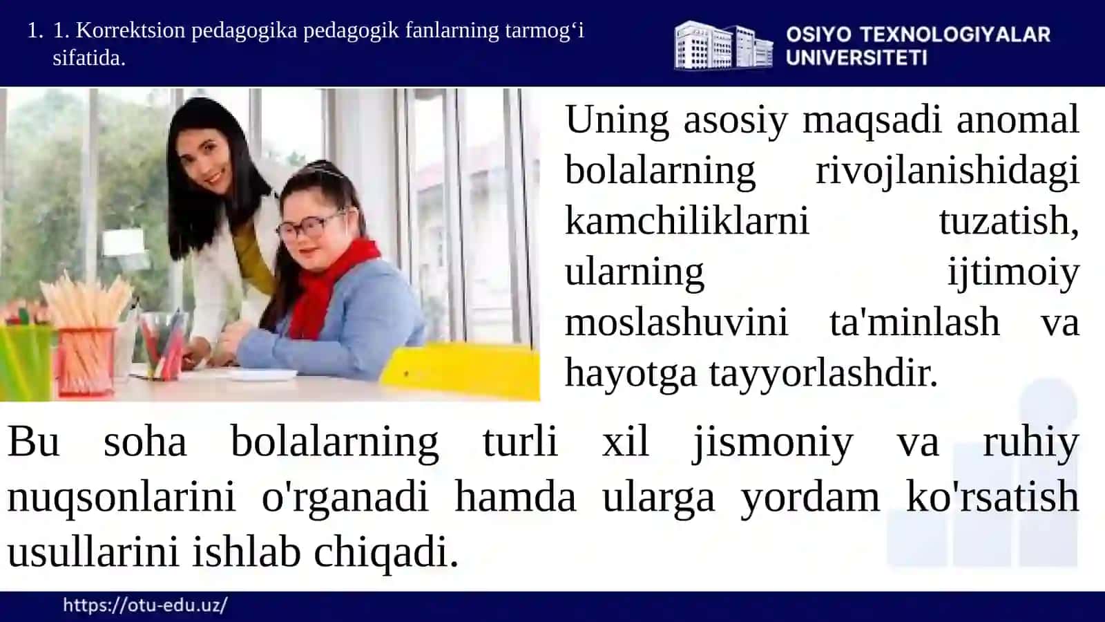 Korrektsion pedagogika pedagogik fanlarning tarmog‘i sifatida 4