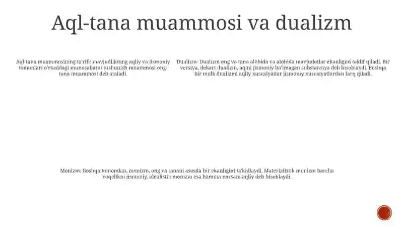 Insonni Tushunishga Dualizm Va Monizm Nuqtai Nazaridan Yondashuv 4