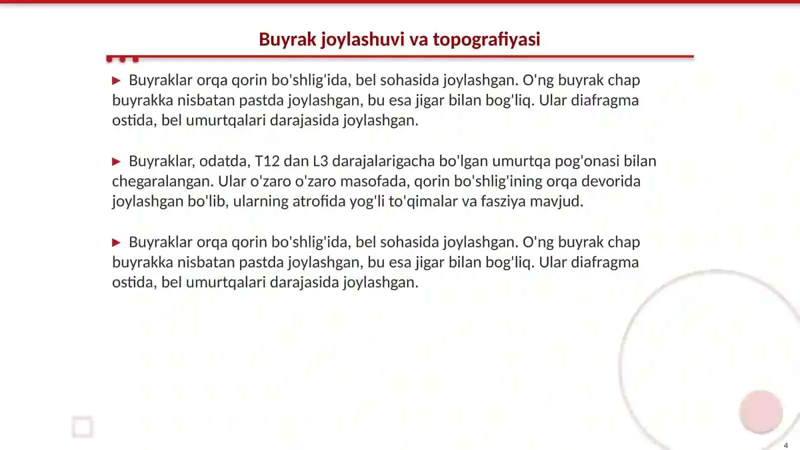 Buyrakning topografiyasi va anatomiyasi 4