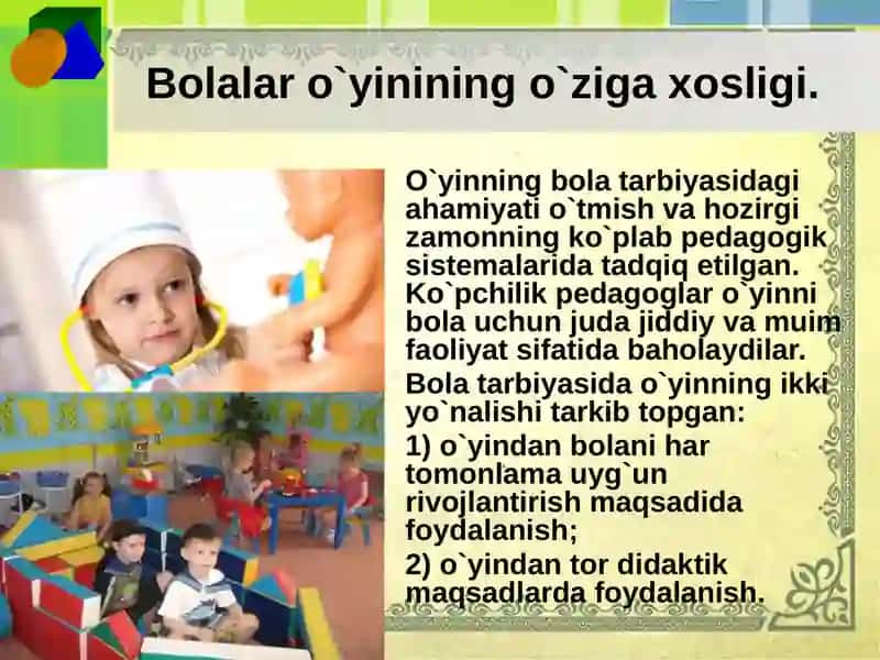 O'yin faoliyati orqali ijtimoiy ko'nik malarni shakllantirish 4