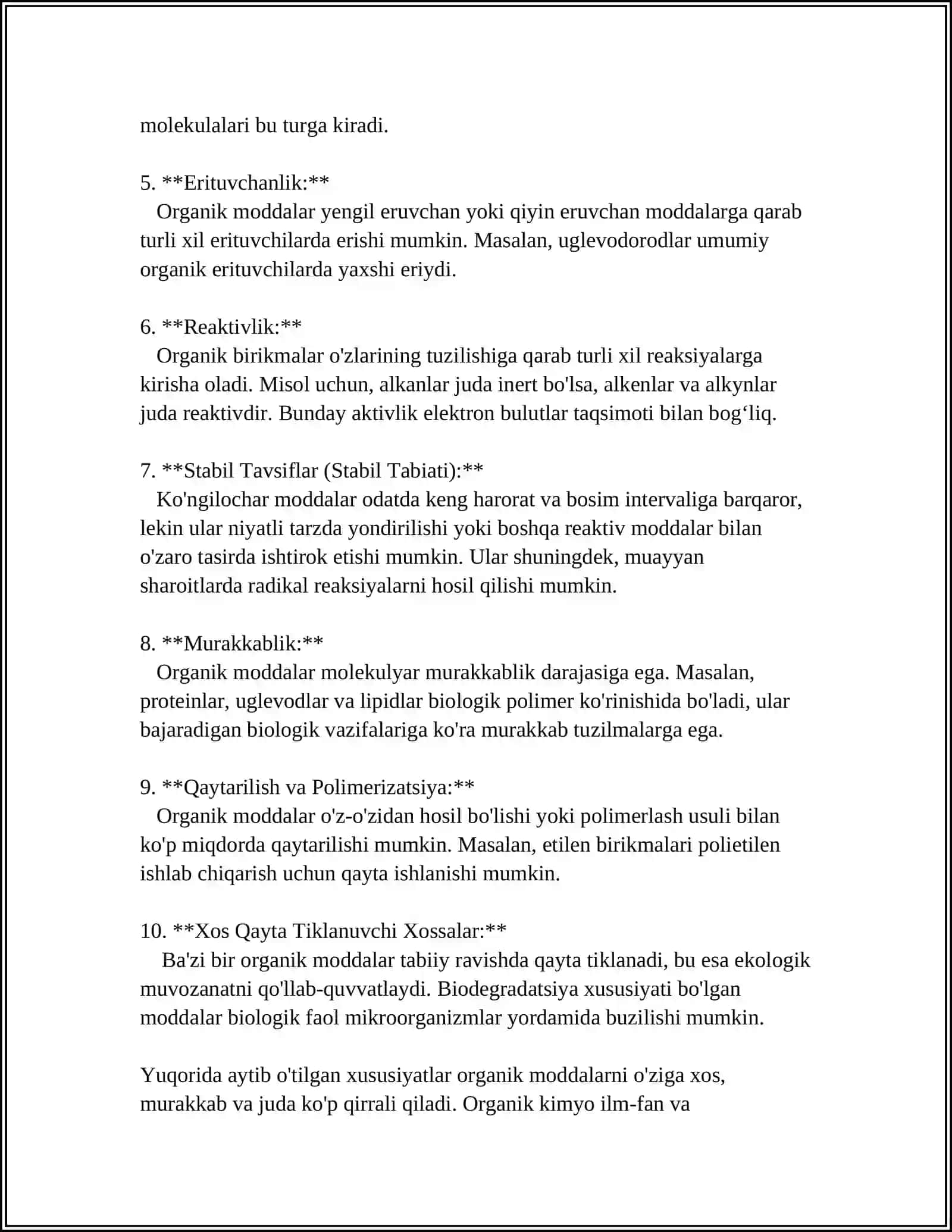 ORGANIK MODDALARNING ASOSLIK VA KISLOTALIK XOSSALARI 4