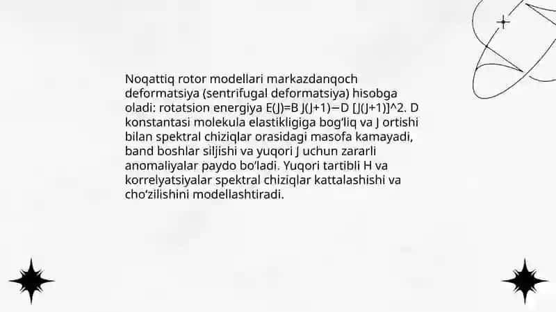 Molekulalarning aylanish spektrlari 4