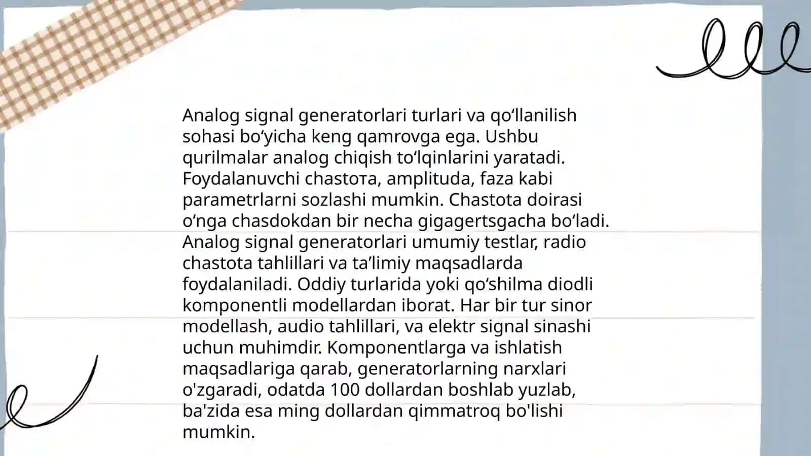 Signal generatorlar 4