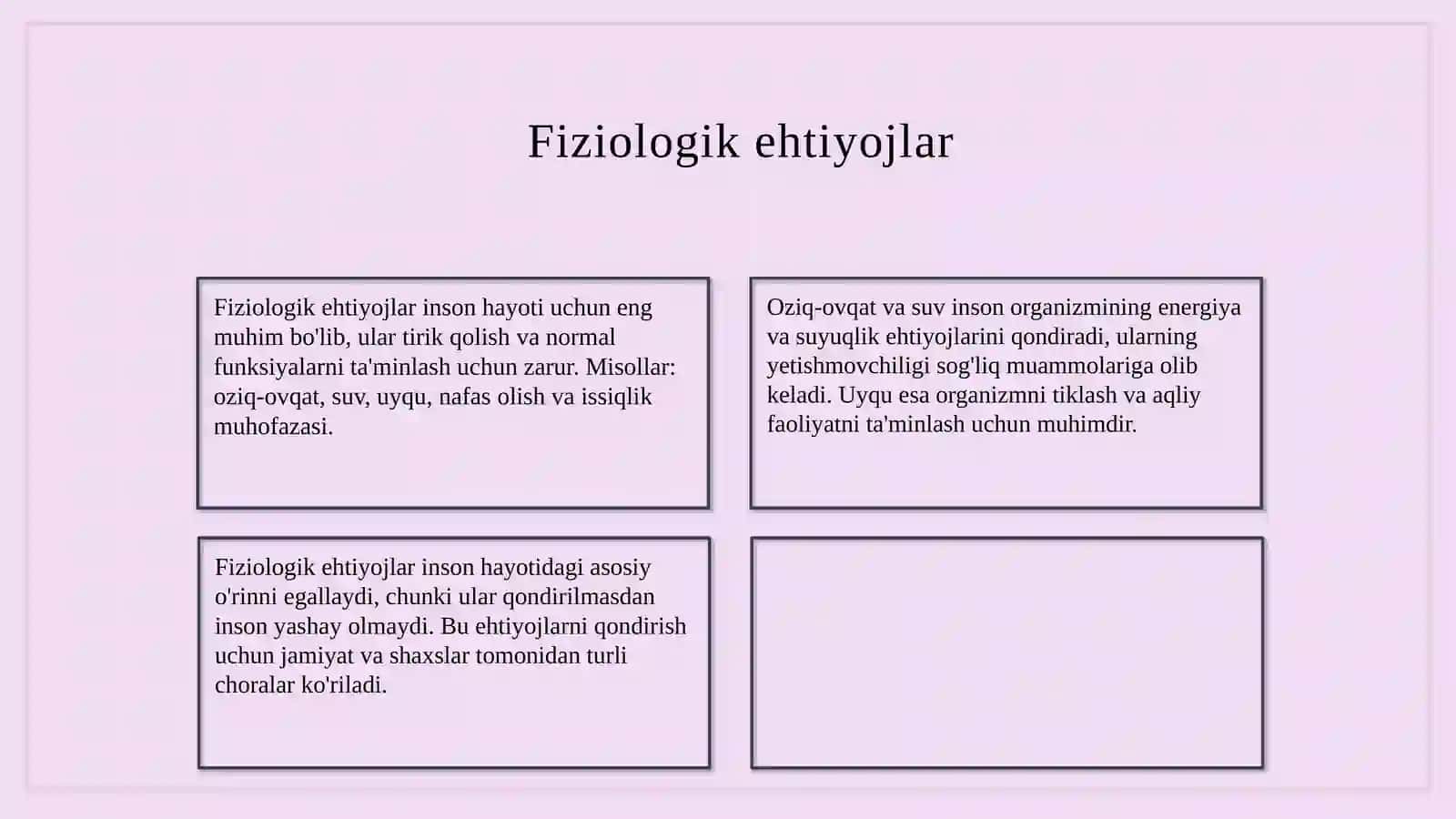 Ehtiyoj turlari 4