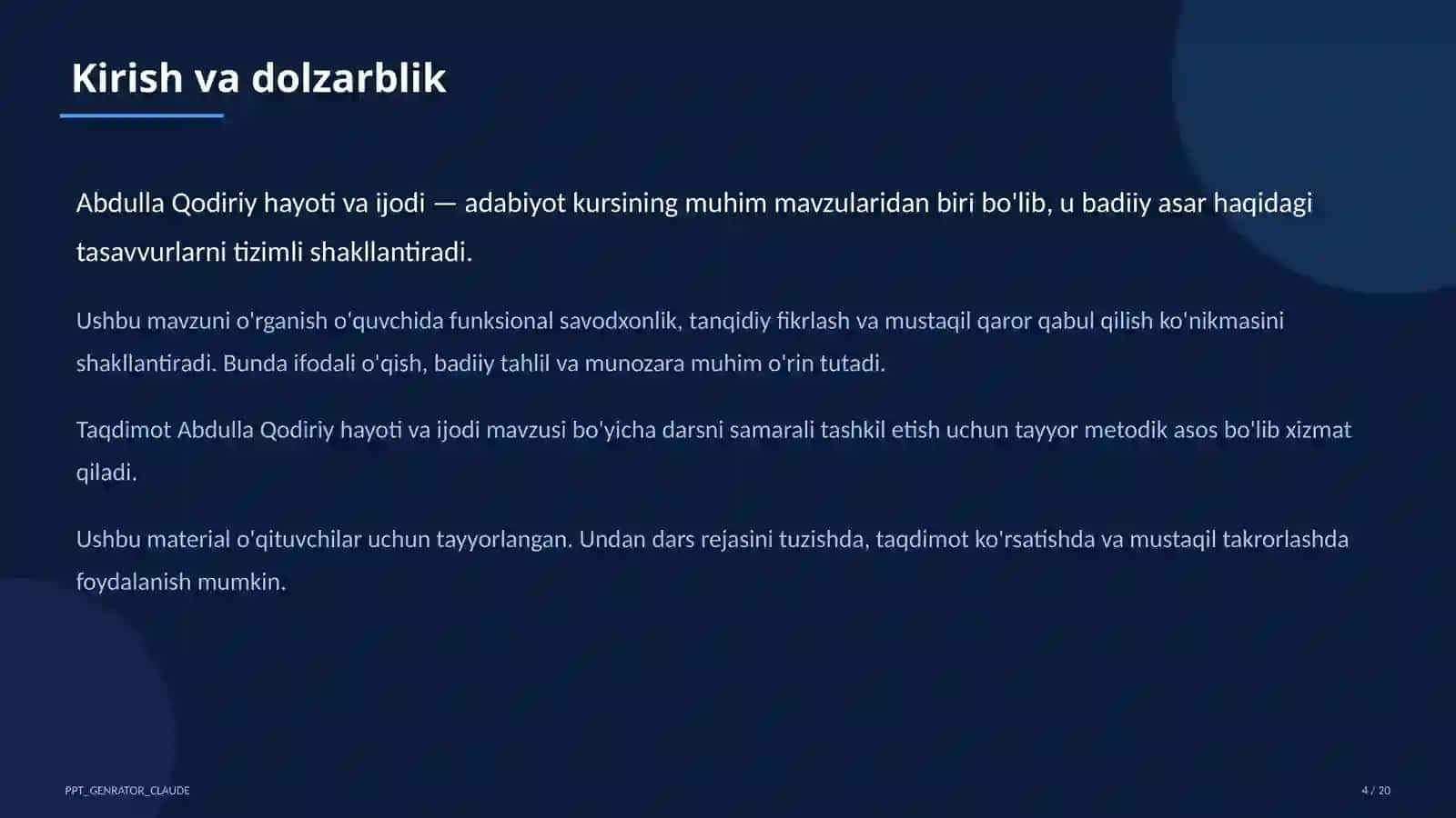 Abdulla Qodiriy hayoti va ijodi (7-sinf) 4
