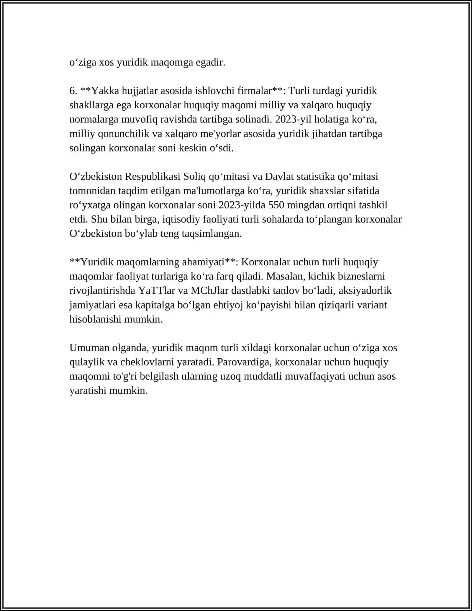 O'ZBEKISTON RESPUBLIKASI KORXONALAR TO'G'RISIDAGI QONUN 4