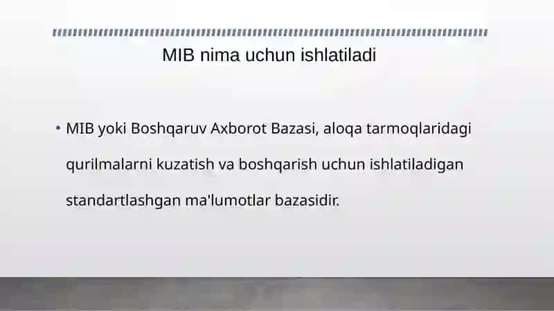 MIB nima uchun ishlatiladi? 4