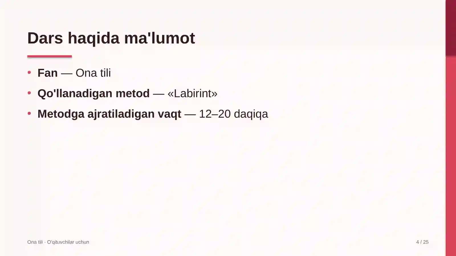 ona tili darslarida labirint metodidan foydalanish 2539 4