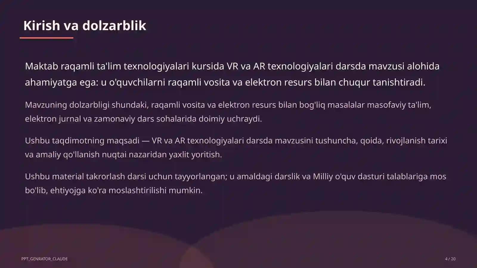 VR va AR texnologiyalari darsda 4