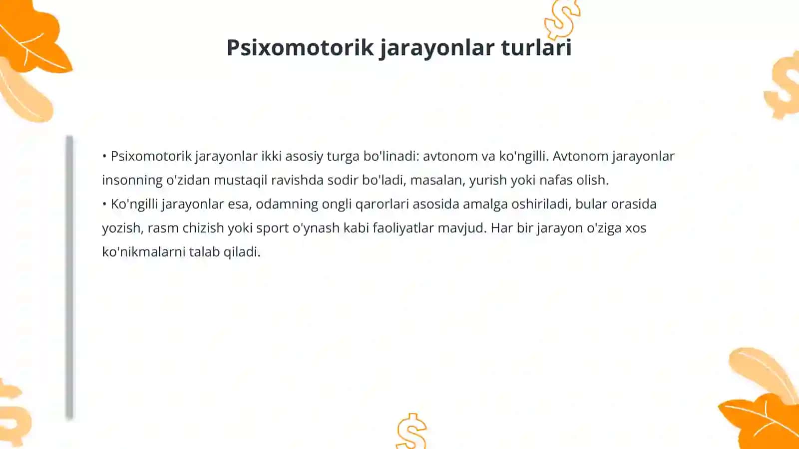 Inson psixomotorikasi xarakteristikasini aniqlash 4