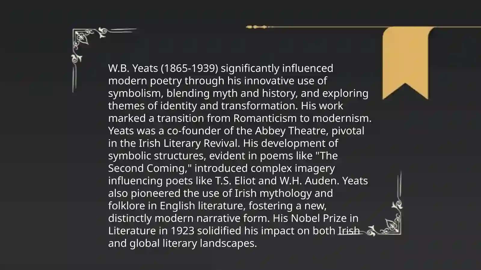 W.H. Auden's "In Memory of W.B. Yeats" 4