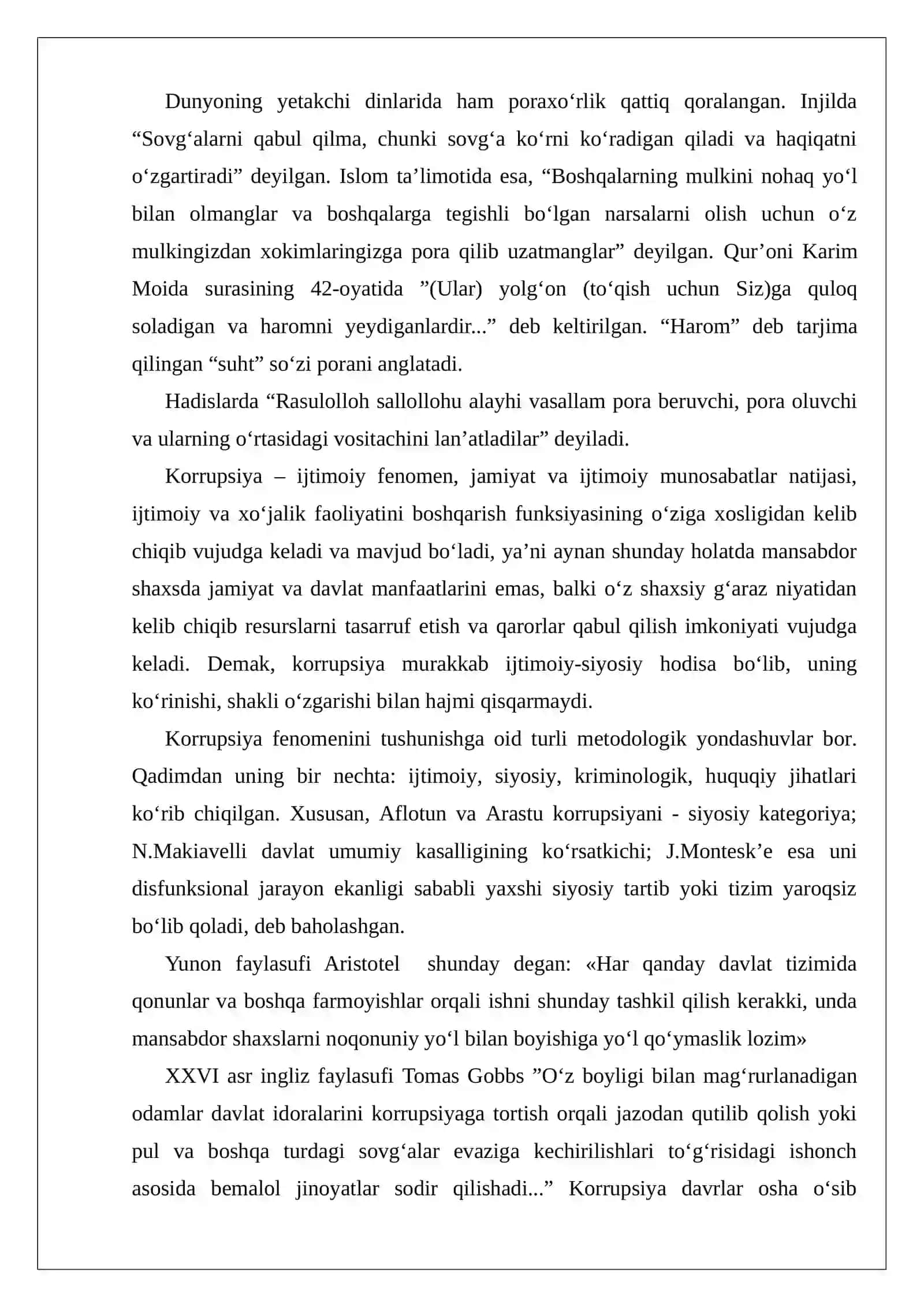 Korrupsiya tushunchasi, uning mohiyati va tarixiy ildizlari 4