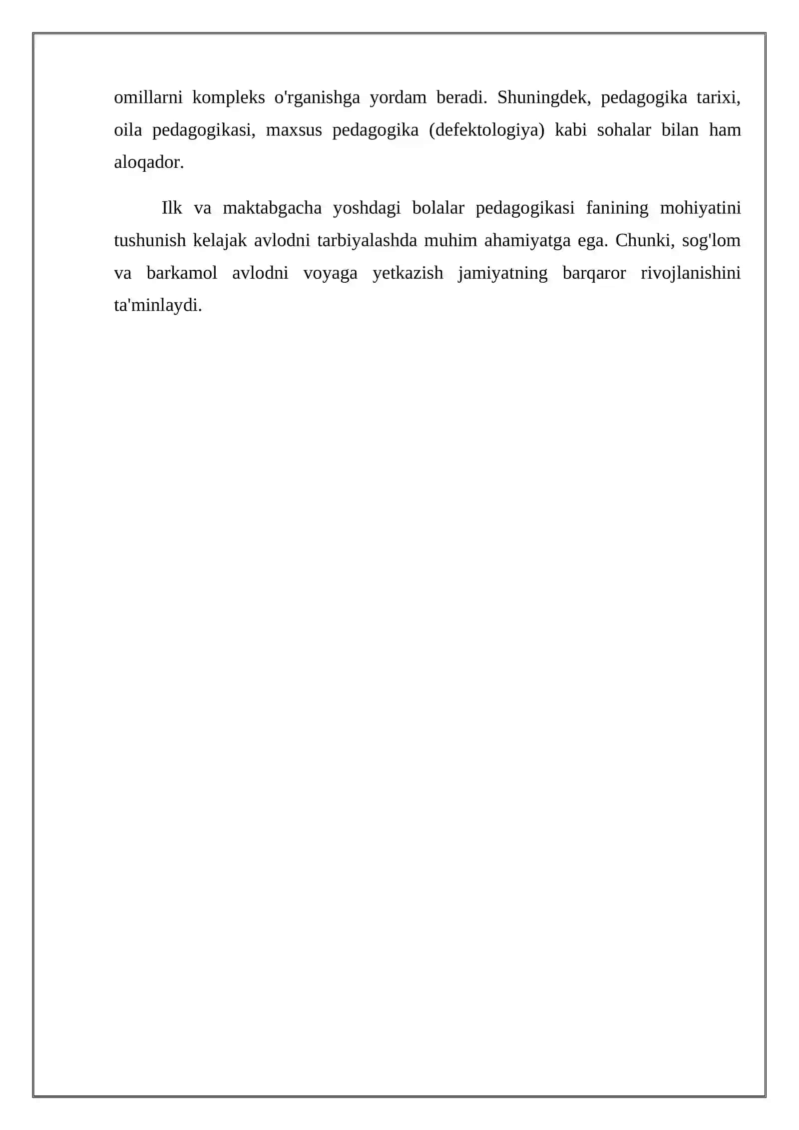 Ilk va maktabgacha yoshdagi bolalar pedagogikasi fanining predmeti maqsadi va vazifalari 4