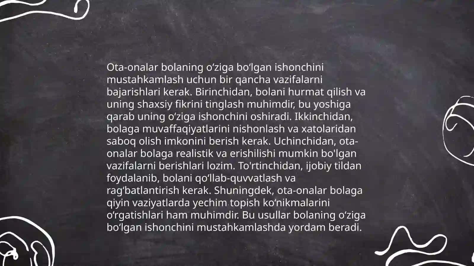 Ijobiy ozini Ozi anglashni targib qilishda ota onaning roli 4