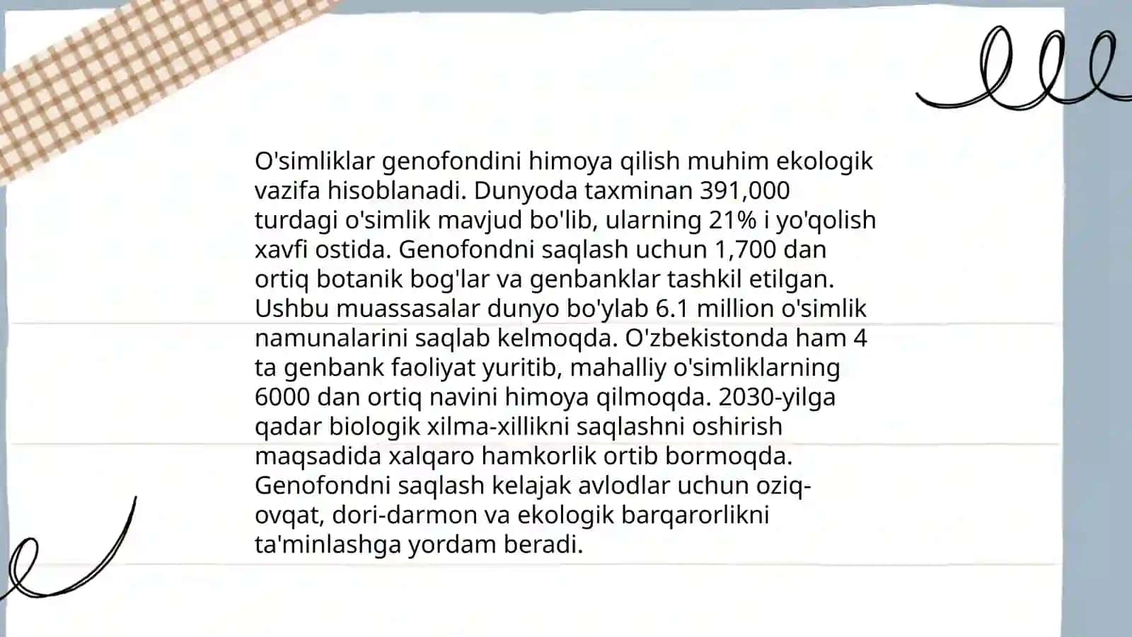 Biologik xilma xillikni asrash muammolarni 4