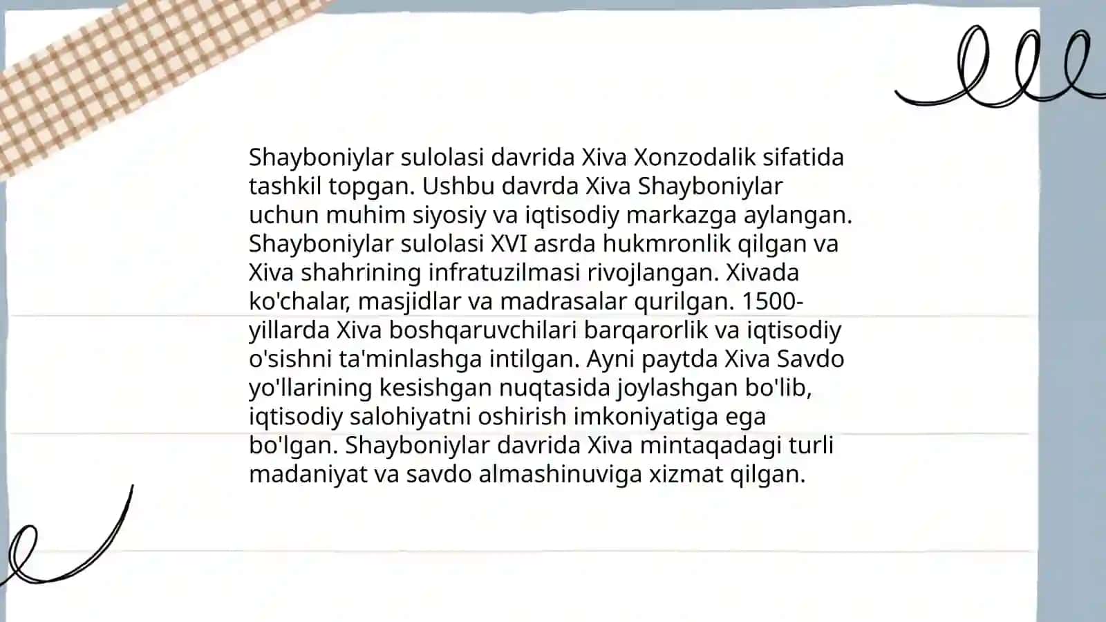 Shayboniylarning Xiva xonligiga kelishi 4