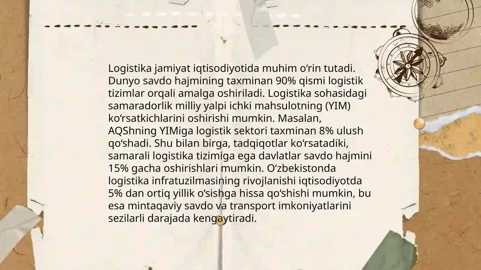 Logistikaning jamiyatda tutgan roli 4