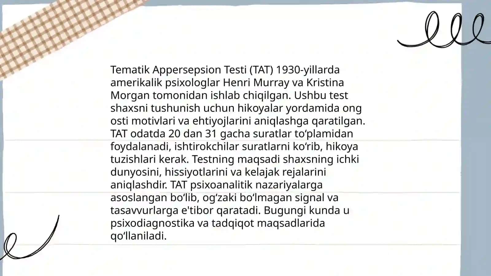 Tematik appersepsion testi 4