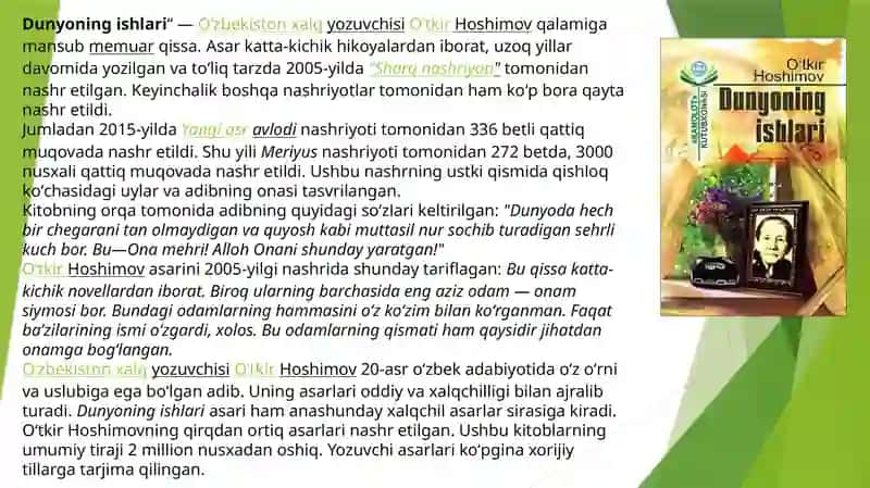 O‘tkir Xoshimovning hayoti va ijodi 4