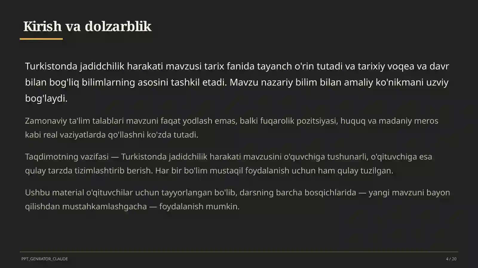 Turkistonda jadidchilik harakati (9-sinf) 4