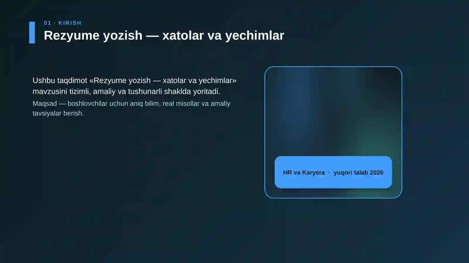 Rezyume yozish — xatolar va yechimlar 4