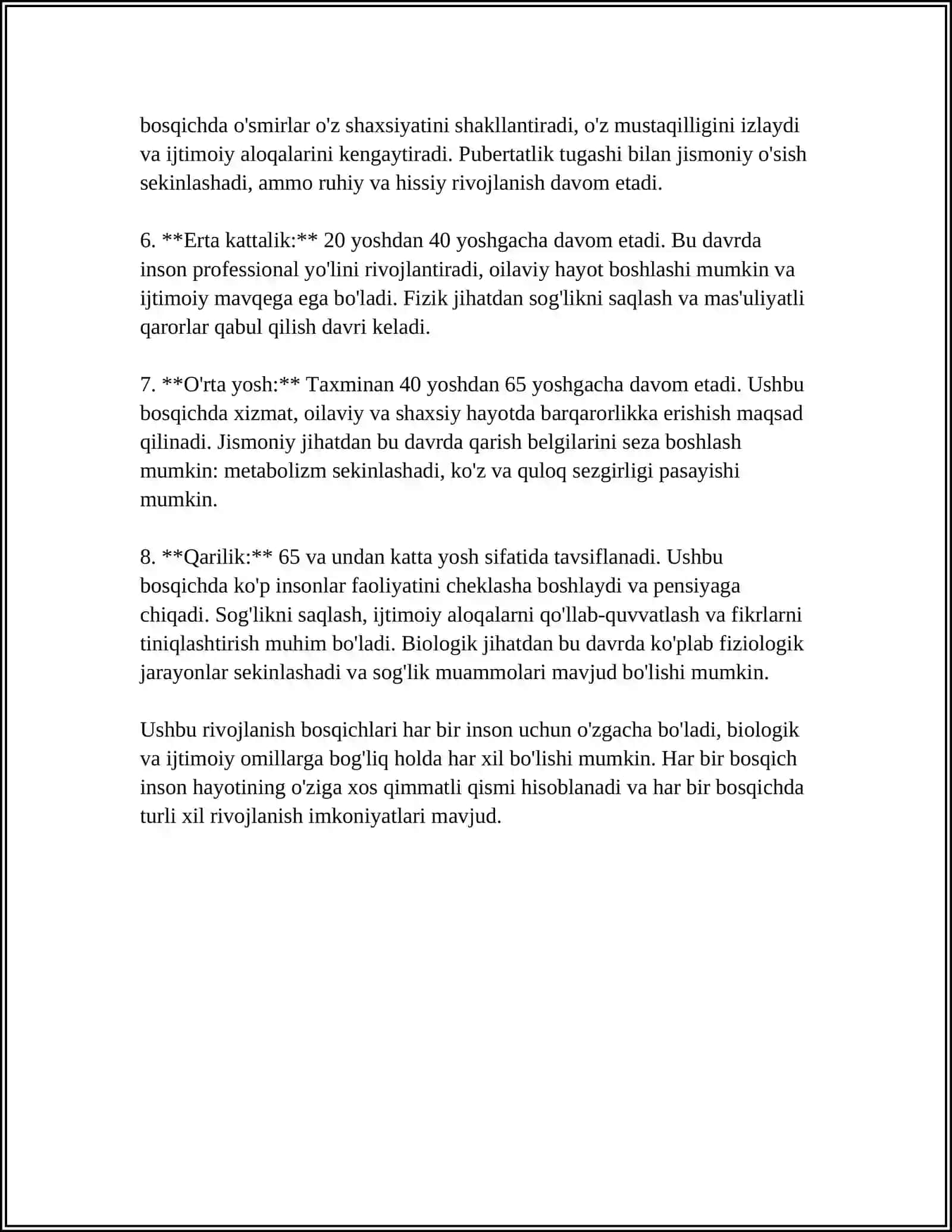 SHAXSNING RIVOJLANISHI TARBIYASI VA IJTIMOIYLASHUVI TARBIYA MAQSADI VA VAZIFALARI 4