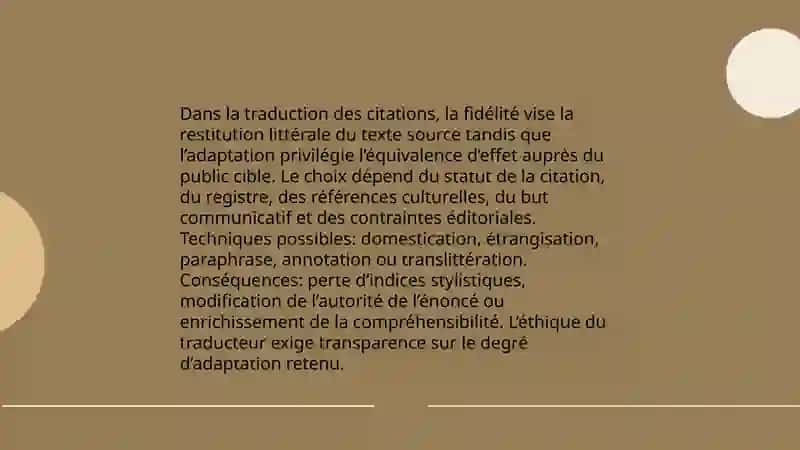 La traduction des citations 4