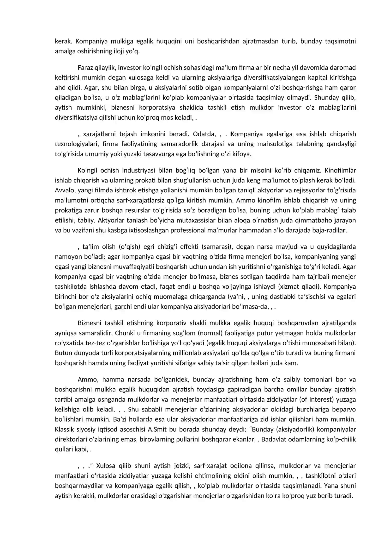 Zamonaviy moliyaning fundamyental (tub) masalalari 4