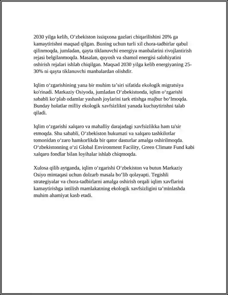 EKOLOGIK XAVFSIZLIK VA EKOLOGIK KRIZISLAR 4